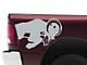 SEC10 Running Ram Head Decal; Silver (94-24 RAM 2500)