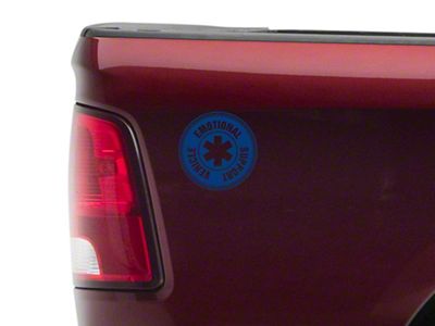 SEC10 Emotional Support Vehicle Decal; Blue (Universal; Some Adaptation May Be Required)