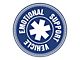 SEC10 Emotional Support Vehicle Decal; Blue (Universal; Some Adaptation May Be Required)