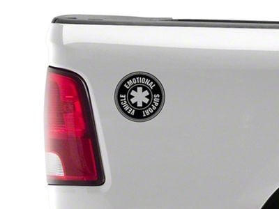 SEC10 Emotional Support Vehicle Decal; Gloss Black (Universal; Some Adaptation May Be Required)