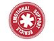 SEC10 Emotional Support Vehicle Decal; Red (Universal; Some Adaptation May Be Required)