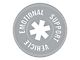 SEC10 Emotional Support Vehicle Decal; Silver (Universal; Some Adaptation May Be Required)