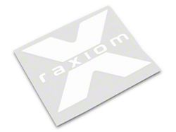 SEC10 Raxiom Fender Decal; White (Universal; Some Adaptation May Be Required)