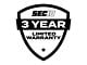 SEC10 Tailgate Flag Distressed Wave Decal; Matte Black (Universal; Some Adaptation May Be Required)