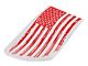 SEC10 Vertical Tailgate Distressed Flag Decal; Red (99-24 Sierra 1500)