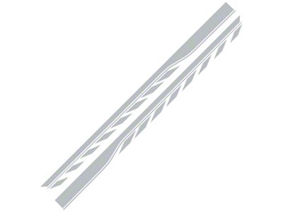 SEC10 Dash and Striped Rocker Stripes; Silver (Universal; Some Adaptation May Be Required)