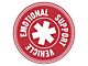 SEC10 Emotional Support Vehicle Decal; Red (Universal; Some Adaptation May Be Required)