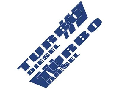 SEC10 Turbo Diesel Decals; Blue (01-25 Sierra 2500 HD)