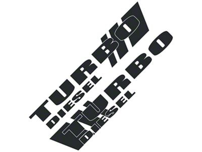 SEC10 Turbo Diesel Decals; Gloss Black (01-25 Sierra 2500 HD)