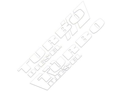 SEC10 Turbo Diesel Decals; White (01-25 Sierra 2500 HD)