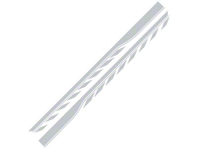 SEC10 Dash and Striped Rocker Stripes; Silver (Universal; Some Adaptation May Be Required)