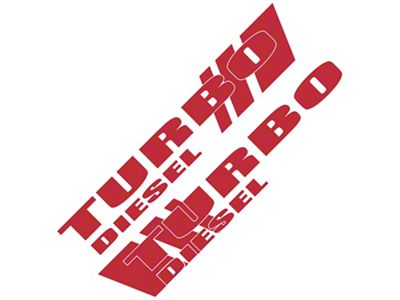 SEC10 Turbo Diesel Decals; Red (01-25 Sierra 3500 HD)