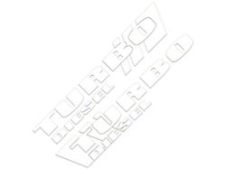 SEC10 Turbo Diesel Decals; White (01-25 Sierra 3500 HD)