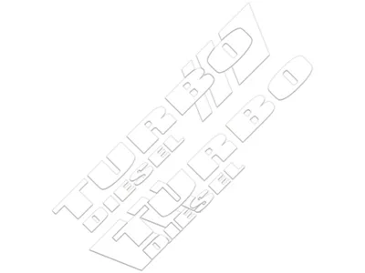 SEC10 Turbo Diesel Decals; White (01-25 Sierra 3500 HD)