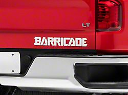 SEC10 Barricade Standard Decal; White (Universal; Some Adaptation May Be Required)