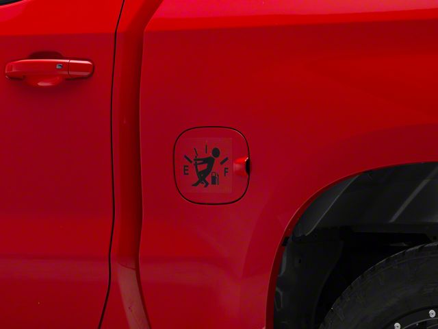 SEC10 Gas Guy Decal; Black (Universal; Some Adaptation May Be Required)