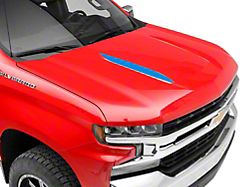 SEC10 Hood Accent Decal; Blue (19-25 Silverado 1500)