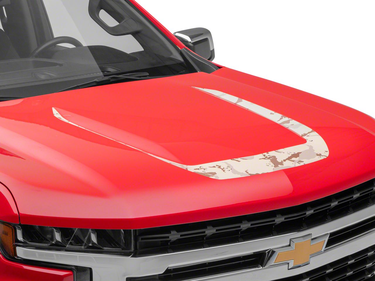 SEC10 Silverado 1500 Hood Decal; Desert Camo S170644 (19-21 Silverado ...