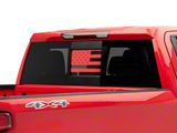 SEC10 Middle Window American Flag Decal; Red (99-25 Silverado 1500)