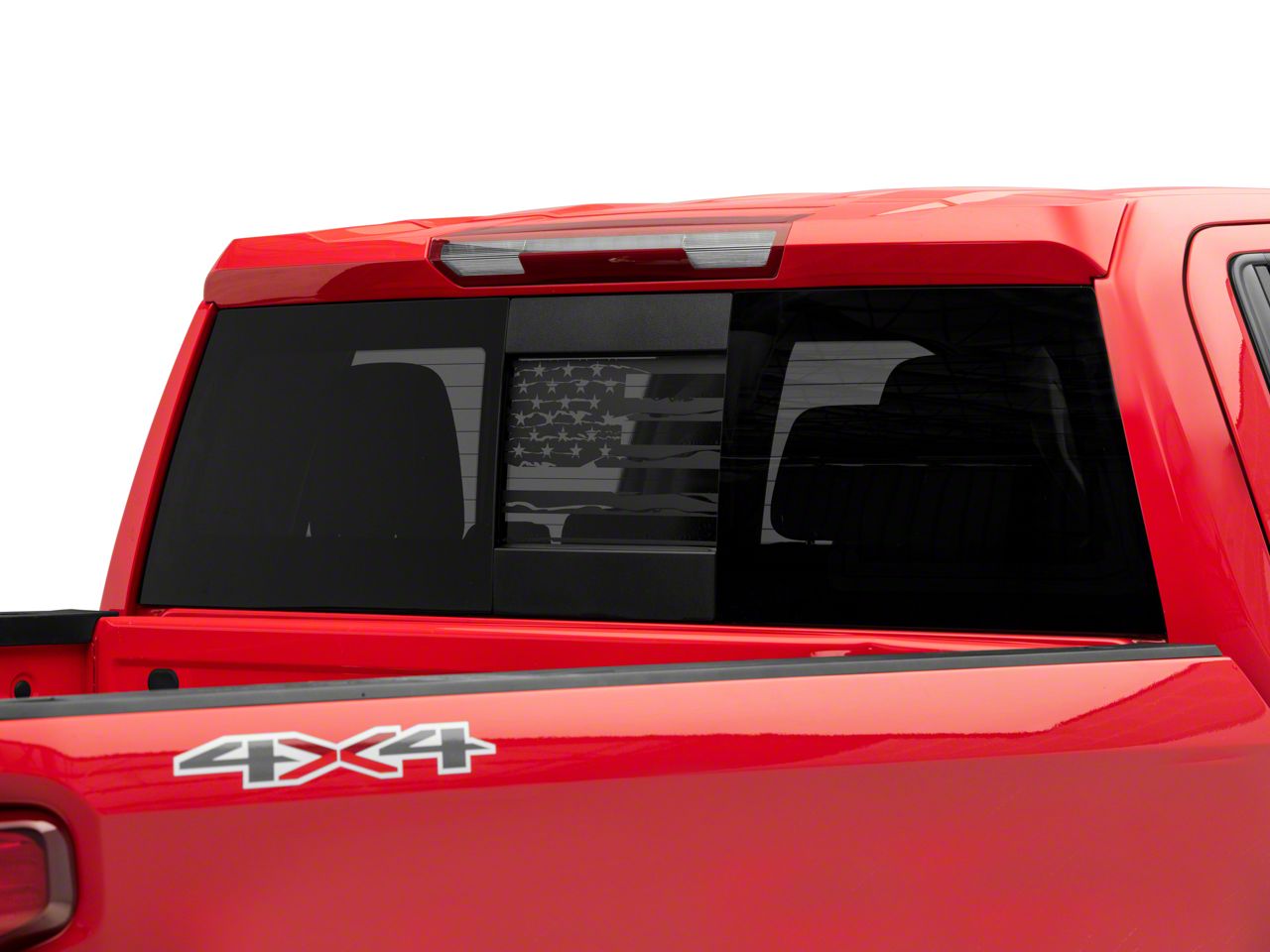 SEC10 Silverado 1500 Middle Window Distressed American Flag Decal ...