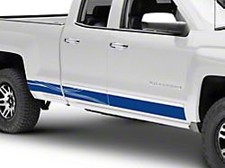 SEC10 Rocker Stripe Curves; Blue (99-25 Silverado 1500)