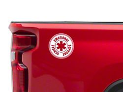 SEC10 Emotional Support Vehicle Decal; White (Universal; Some Adaptation May Be Required)