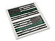 SEC10 Small Distressed Flag Decals; Green Line (Universal; Some Adaptation May Be Required)