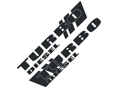 SEC10 Turbo Diesel Decals; Gloss Black (01-25 Silverado 2500 HD)