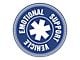 SEC10 Emotional Support Vehicle Decal; Blue (Universal; Some Adaptation May Be Required)