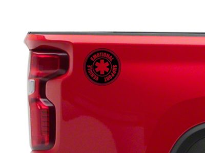 SEC10 Emotional Support Vehicle Decal; Gloss Black (Universal; Some Adaptation May Be Required)