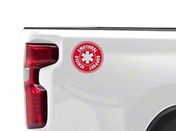 SEC10 Emotional Support Vehicle Decal; Red (Universal; Some Adaptation May Be Required)