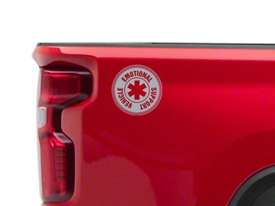 SEC10 Emotional Support Vehicle Decal; Silver (Universal; Some Adaptation May Be Required)