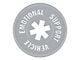 SEC10 Emotional Support Vehicle Decal; Silver (Universal; Some Adaptation May Be Required)