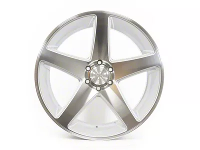 Select Precision Alloys Spectrum Gloss Silver Machined 6-Lug Wheel; 24x10; 19mm Offset (07-13 Sierra 1500)