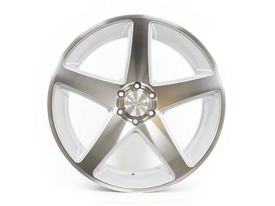 Select Precision Alloys Spectrum Gloss Silver Machined 6-Lug Wheel; 24x10; 19mm Offset (07-13 Silverado 1500)