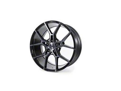 Select Precision Alloys Alpine Glossy Black with Brushed DDT Face Clear 5-Lug Wheel; 20x10.5; 38mm Offset (87-90 Dakota)