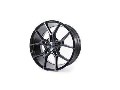 Select Precision Alloys Alpine Glossy Black with Brushed DDT Face Clear 5-Lug Wheel; 20x9; 20mm Offset (87-90 Dakota)