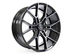 Select Precision Alloys Alpine Glossy Black with Brushed DDT Face Clear 6-Lug Wheel; 24x10; 25mm Offset (21-25 Yukon)