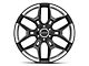 Carroll Shelby Wheels CS45 Gloss Black with Hyper Silver Inserts 6-Lug Wheel; 22x9.5; 12mm Offset (15-20 F-150)