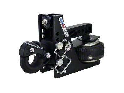 Shocker Hitch Max Black HD 20K Air Hitch Pintle Hook for 3-Inch Receiver Hitch; 3 to 7-Inch Drop (Universal; Some Adaptation May Be Required)