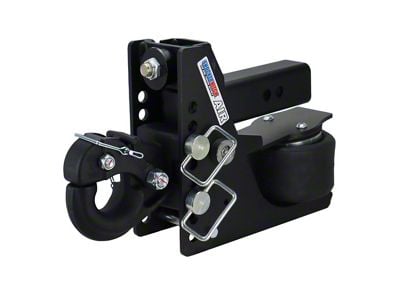 Shocker Hitch Max Black 12K Air Hitch Pintle Hook for 2.50-Inch Receiver Hitch; 3 to 7-Inch Drop (Universal; Some Adaptation May Be Required)