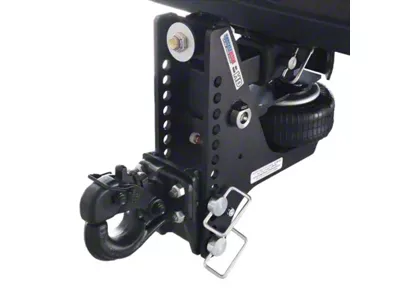 Shocker Hitch Max Black HD 20K Super Drop Air Hitch Pintle Hook for 2-Inch Receiver Hitch; 3 to 11-Inch Drop (Universal; Some Adaptation May Be Required)