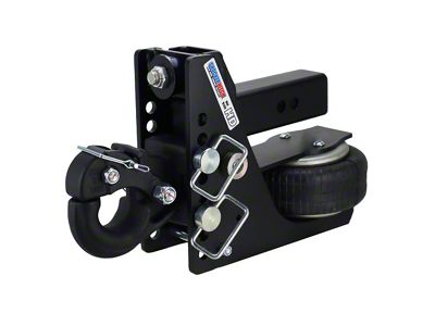 Shocker Hitch Max Black HD 20K Air Hitch Pintle Hook for 2-Inch Receiver Hitch; 3 to 7-Inch Drop (Universal; Some Adaptation May Be Required)