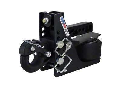 Shocker Hitch Max Black 12K Air Hitch Pintle Hook for 2-Inch Receiver Hitch; 3 to 7-Inch Drop (Universal; Some Adaptation May Be Required)