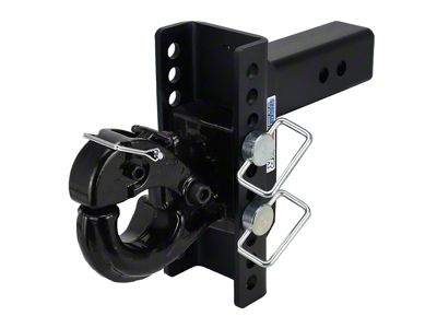 Shocker Hitch XR 16K Adjustable Pintle Hook for 2.50-Inch Receiver Hitch; 3-Inch Rise to 9-Inch Drop (Universal; Some Adaptation May Be Required)