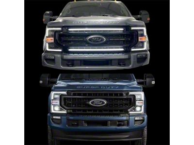 Sick Diesel LED Grille Lights with Plug and Play Harness; Black Frame (20-22 F-250 Super Duty Lariat, XL)