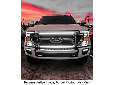 Sick Diesel LED Grille Lights; Black Frame (20-22 F-350 Super Duty Limited)