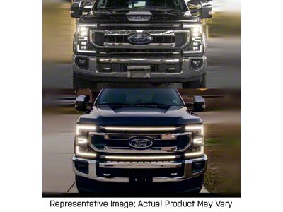 Sick Diesel LED Grille Lights with Plug and Play Harness; Black Frame (2020 F-350 Super Duty King Ranch, Platinum, XLT)