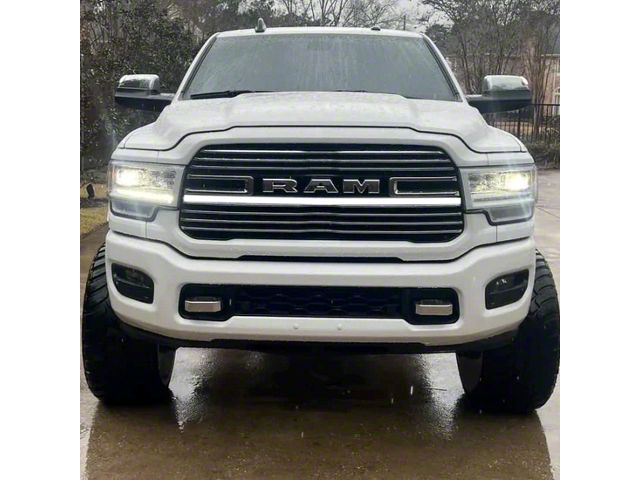 Sick Diesel LED Grille Lights with Plug and Play Harness; Black Frame (19-24 RAM 2500 Laramie)