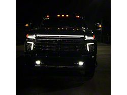 Sick Diesel LED Grille Light Power Bar; Black Frame (21-24 Silverado 2500 HD LT)